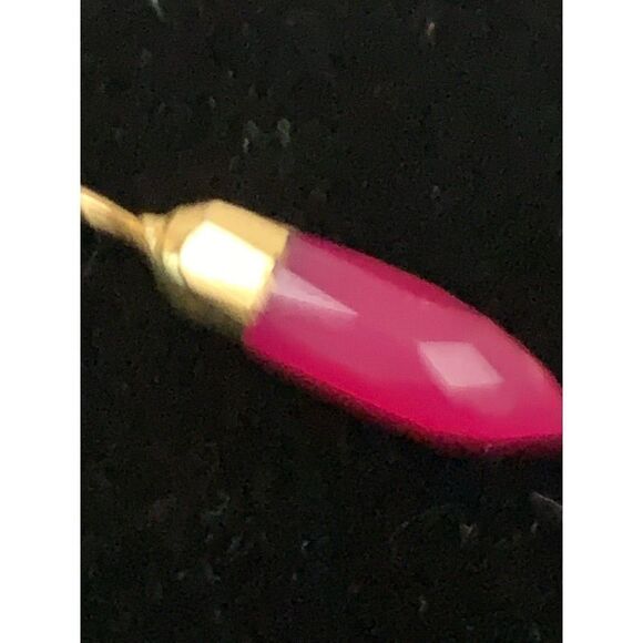 Pink Stone Hook Back Earrings‎ - Picture 4 of 12